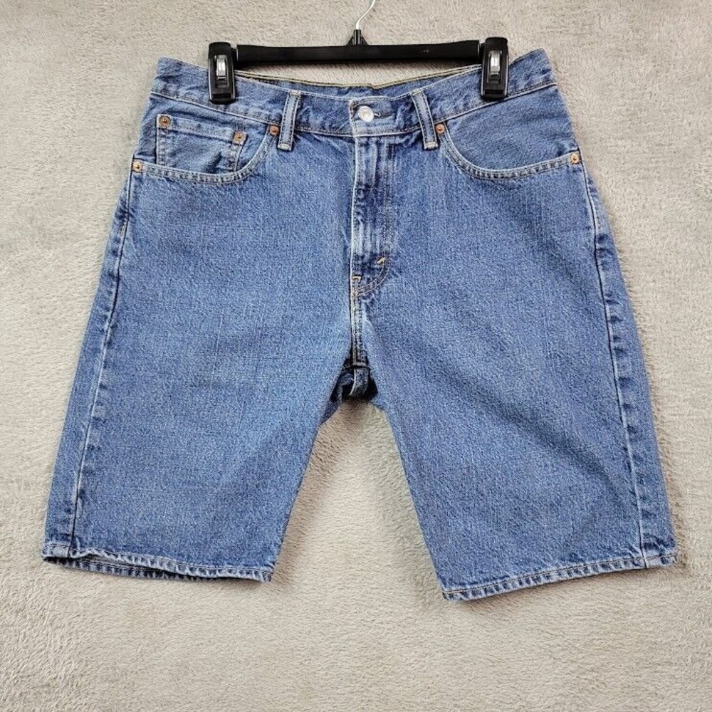 Levis Denim Jean Shorts Mens 32 Blue Jorts 100% Cotton Medium Wash